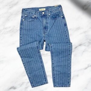 Madewell The Perfect Vintage Crop Jeans Sz 27 Railroad Stripe L3915 Mom Tapered